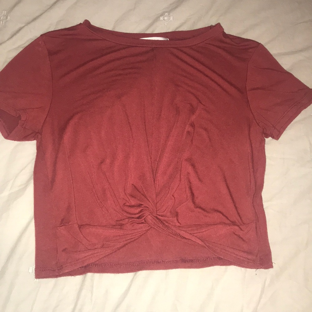 Burgundy crop top